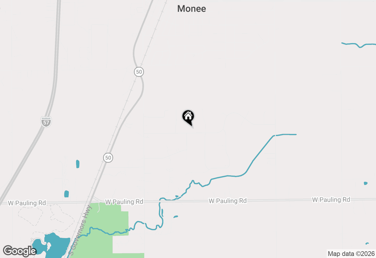 Map of (Address confidential), Monee, Illinois 60449