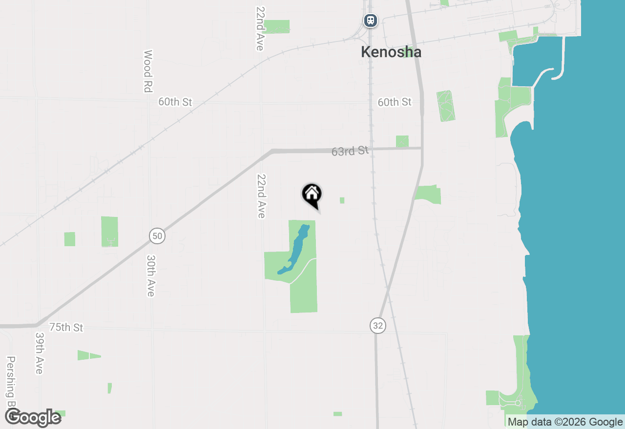 Map of 6632 18th Ave, Kenosha, WI 53143