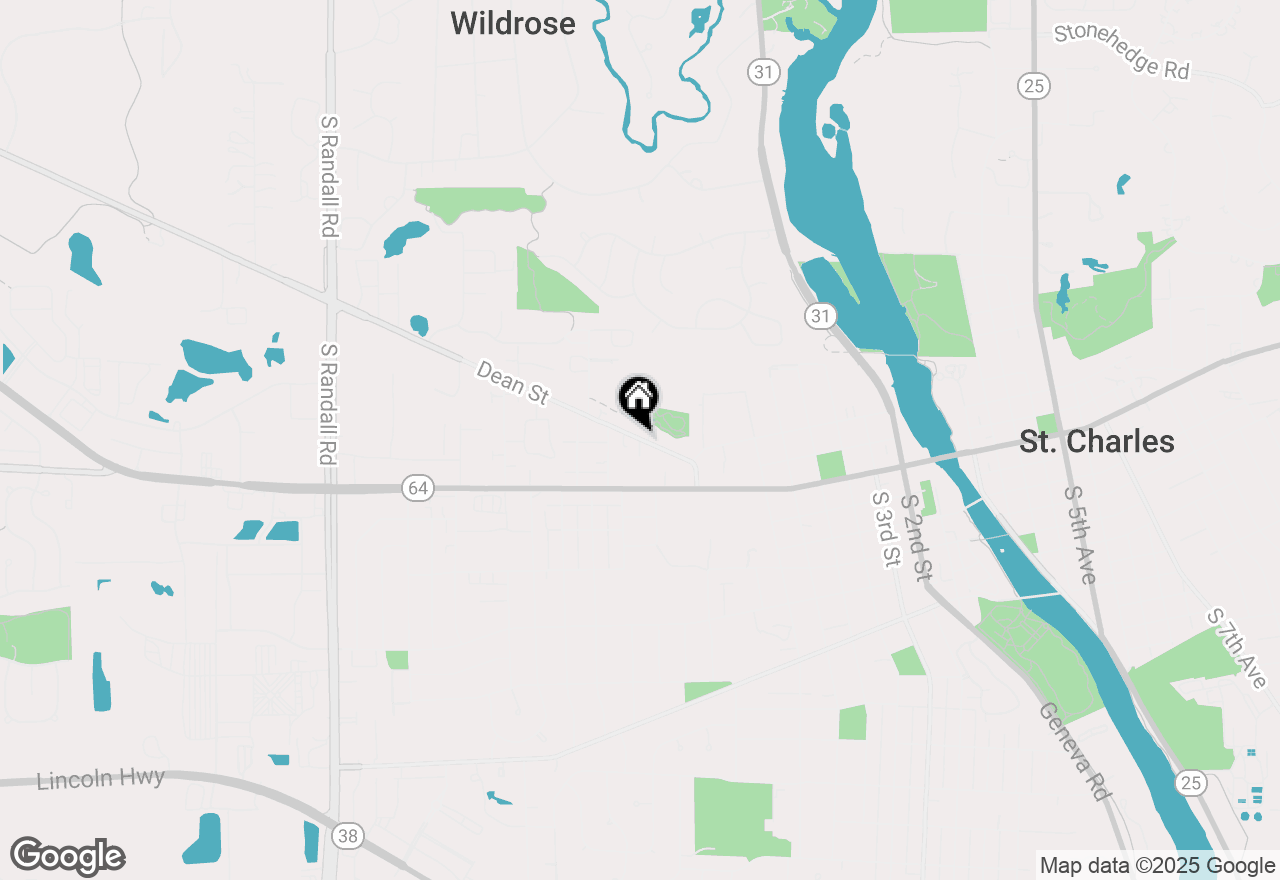 Map of 1027 Dean Street #1027, St. Charles, IL 60174