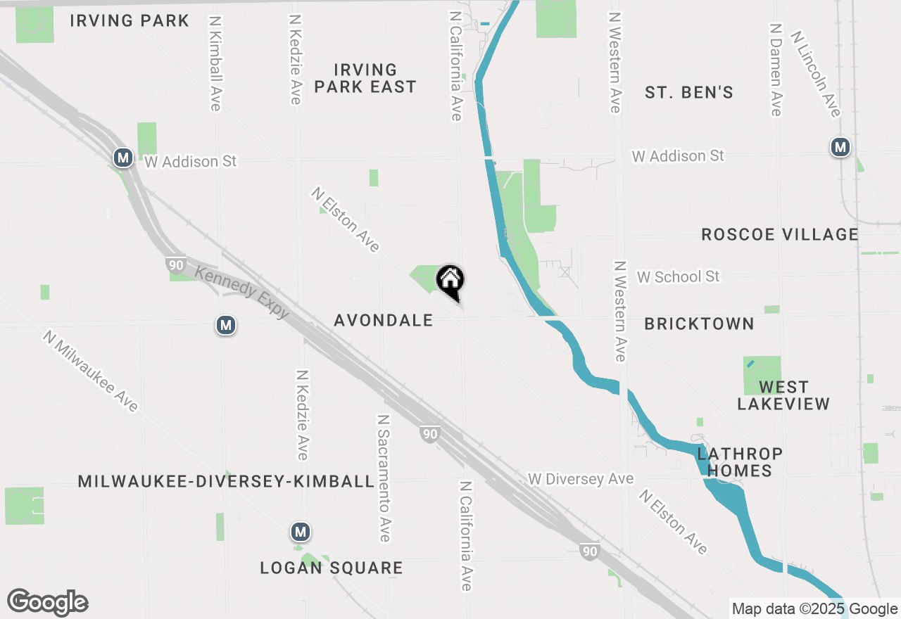 Map of 3215 N Elston Avenue #1N, Chicago, IL 60618