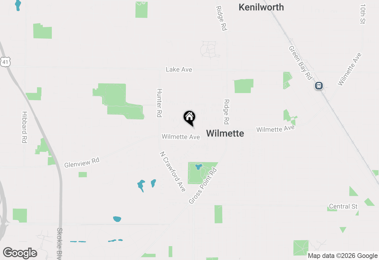 Map of 416 Illinois Road, Wilmette, IL 60091