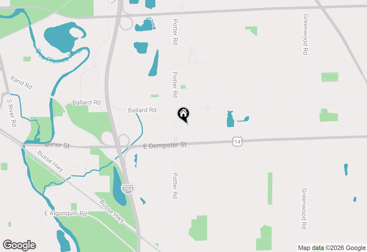 Map of 9382 Landings Lane #K307, Des Plaines, IL 60016