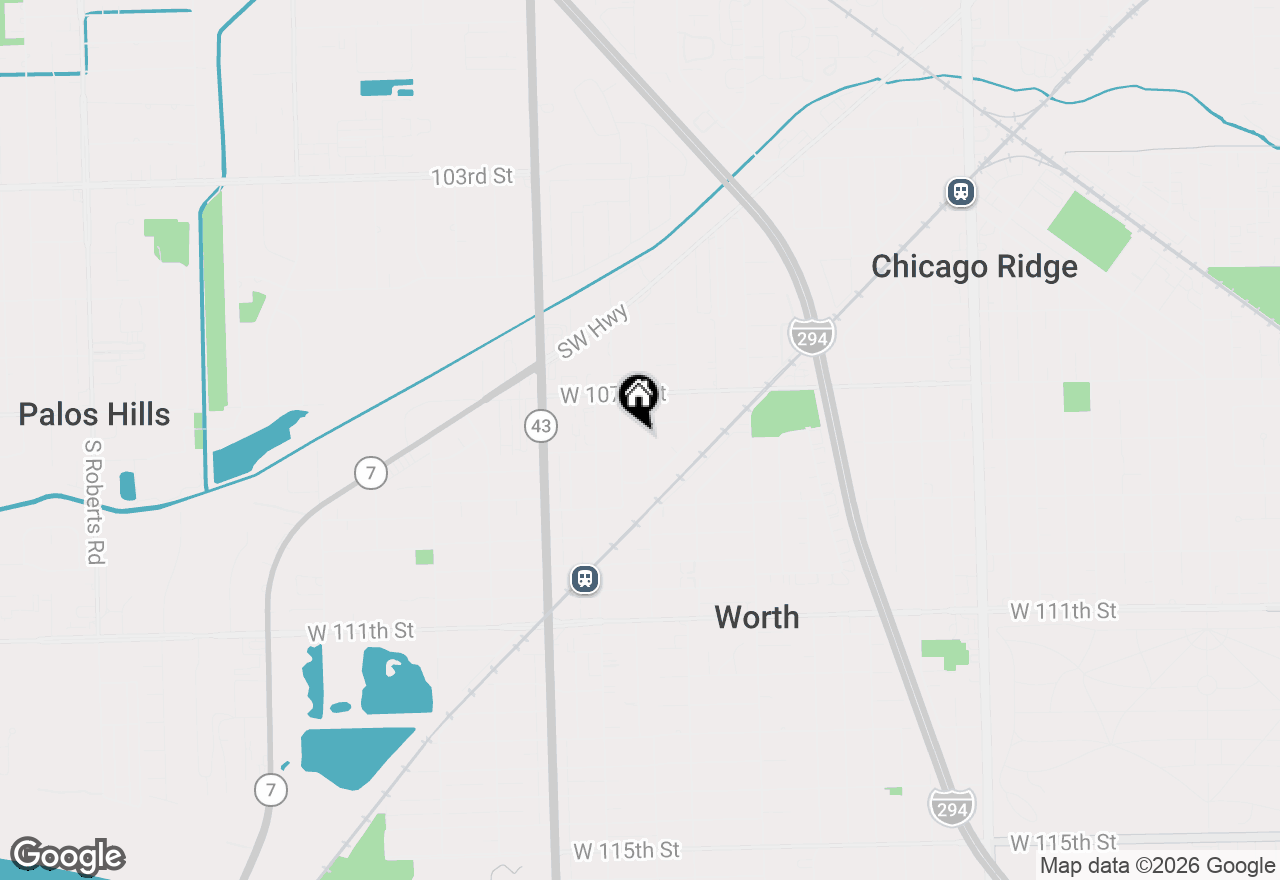 Map of 10734 S Worth Avenue, Worth, IL 60482