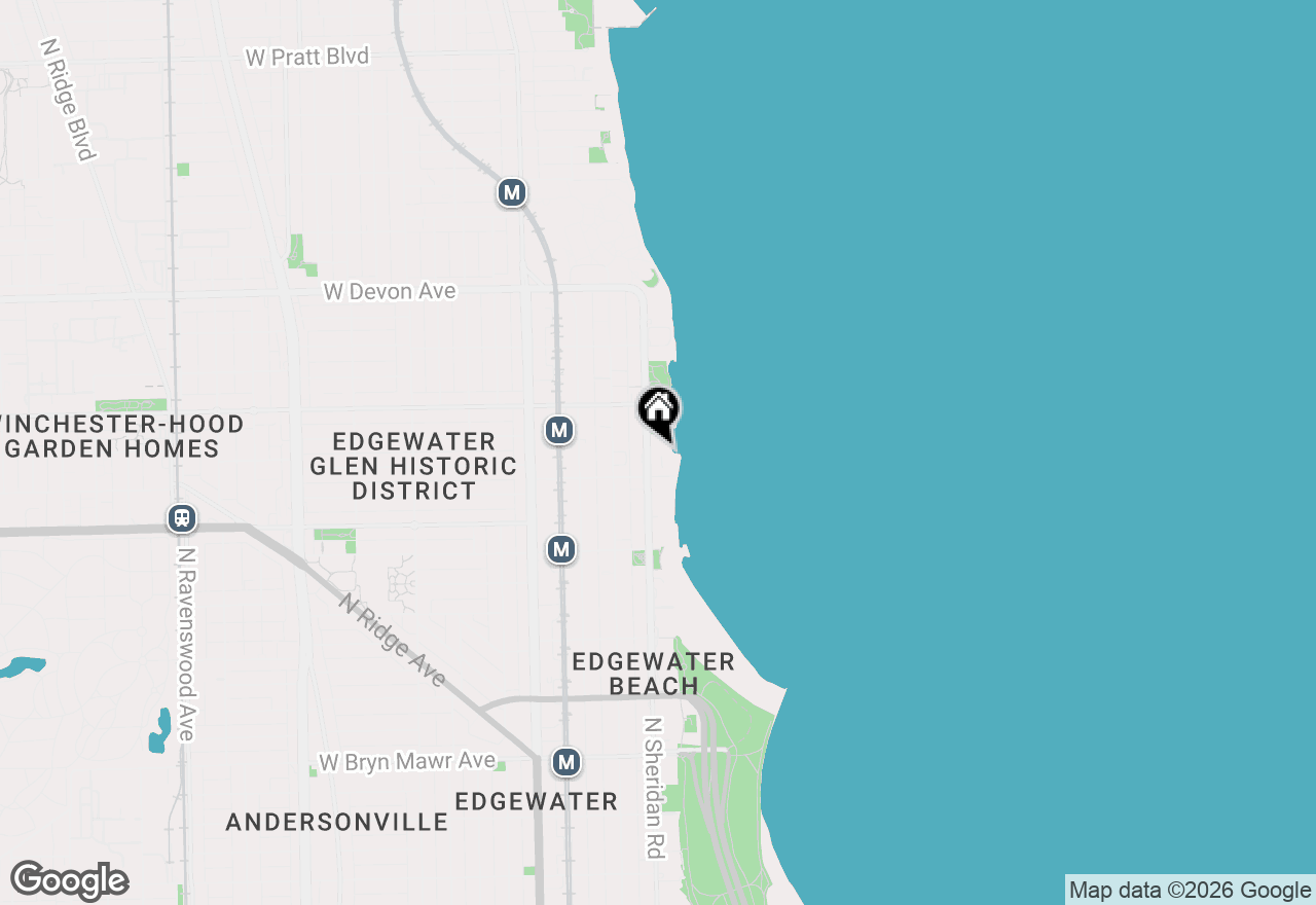 Map of 6121 N Sheridan Road #3A, Chicago, IL 60660