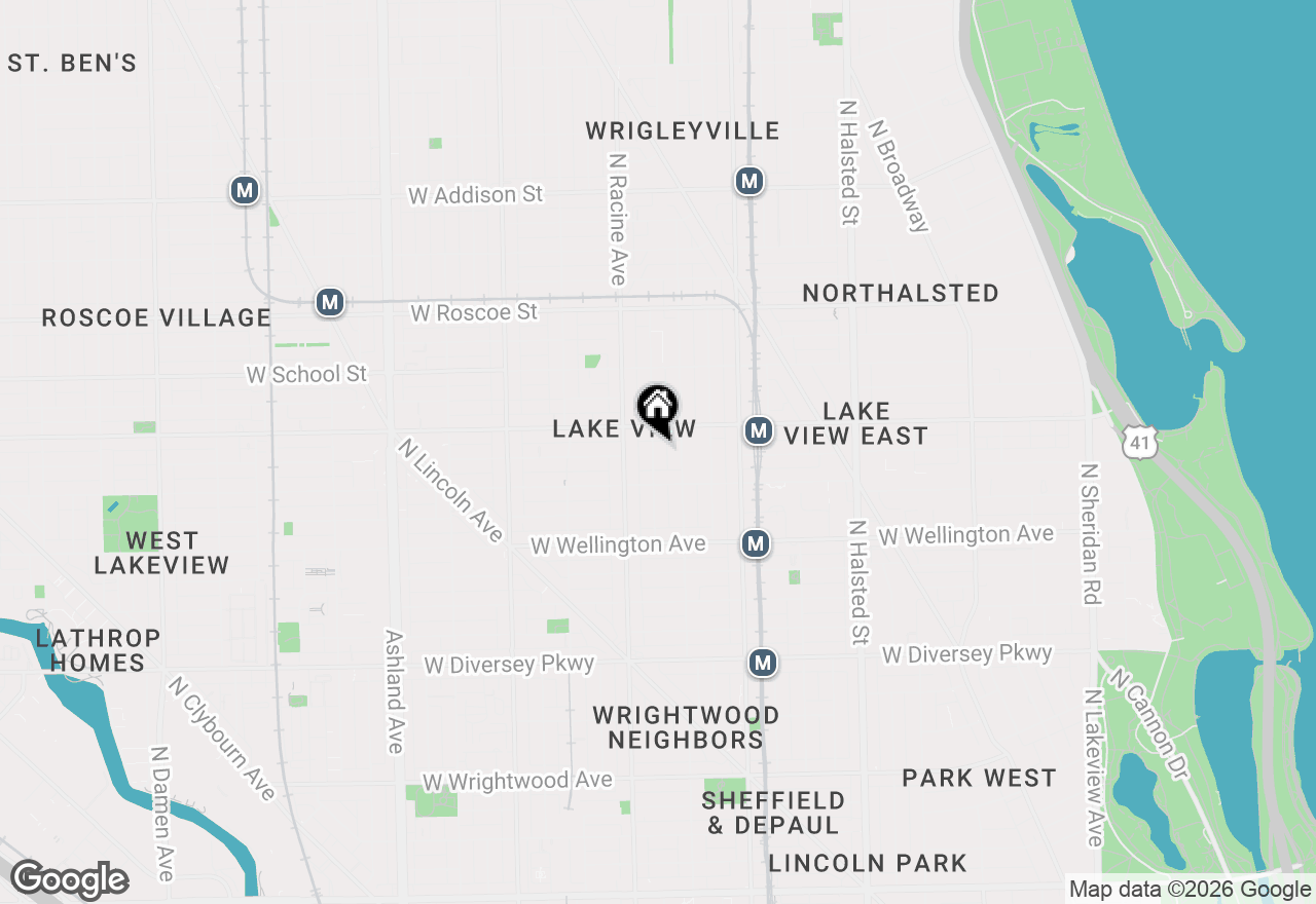 Map of 3135 N Clifton Avenue #3, Chicago, IL 60657