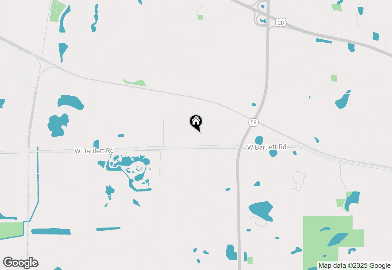 Map of 1239 Wildflower Lane, Bartlett, IL 60103