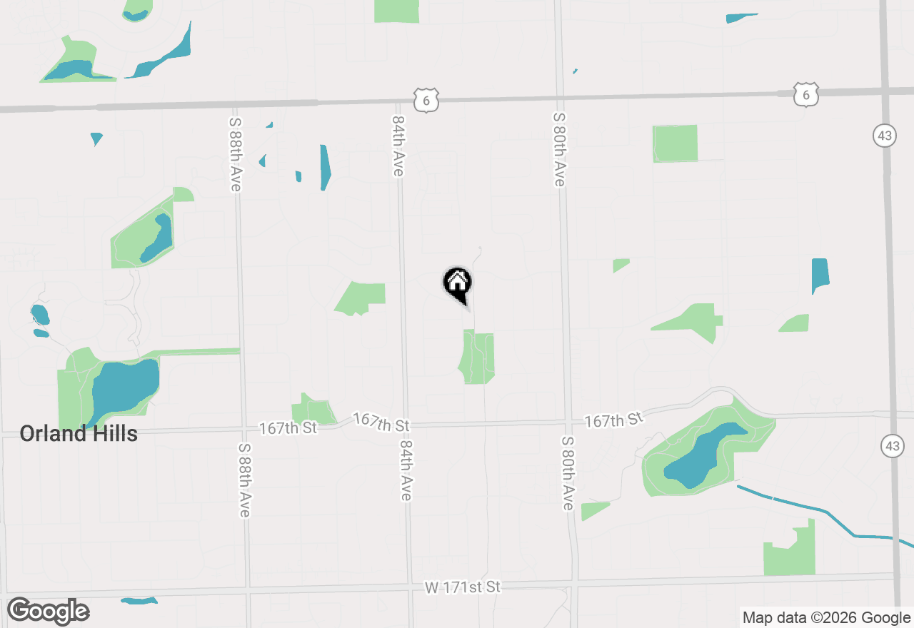 Map of 8238 164th Street, Tinley Park, IL 60477