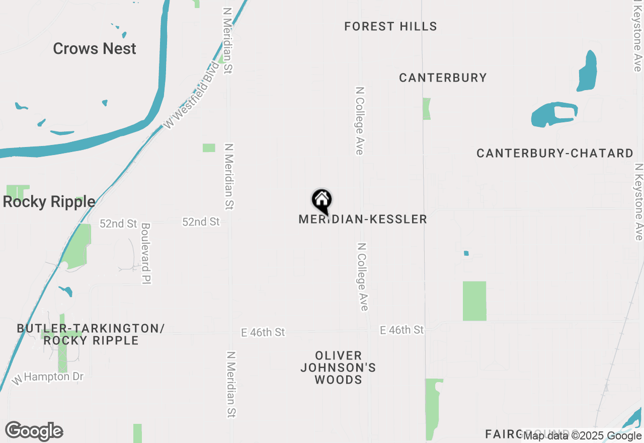 Map of 525 E 52nd Street, Indianapolis, IN 46205