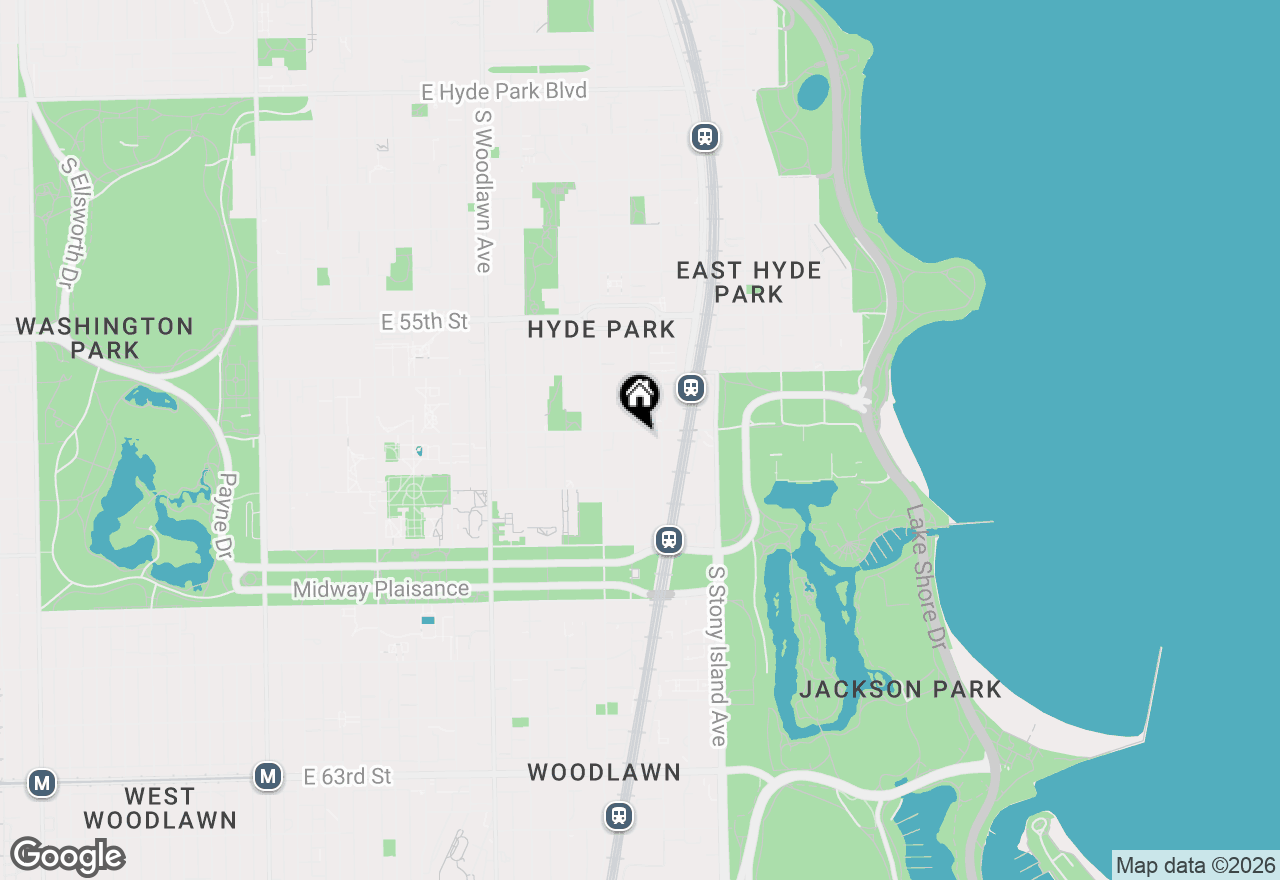 Map of 5707 S Blackstone Avenue #2, Chicago, IL 60637