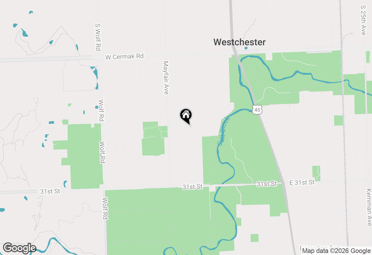 Map of 10681 Newbury Street, Westchester, IL 60154