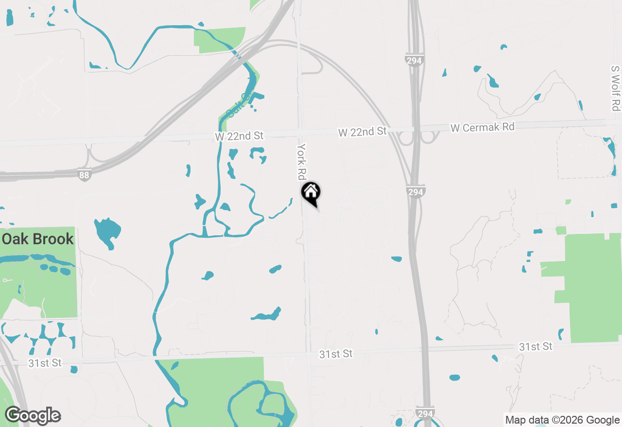 Map of 7 Dover Drive, Oak Brook, IL 60523