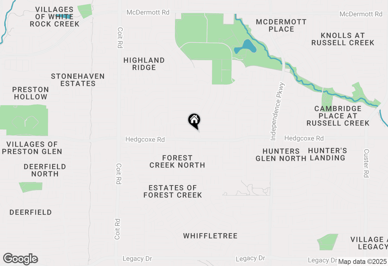 Map of 3505 Spring Mountain Drive, Plano, TX 75025
