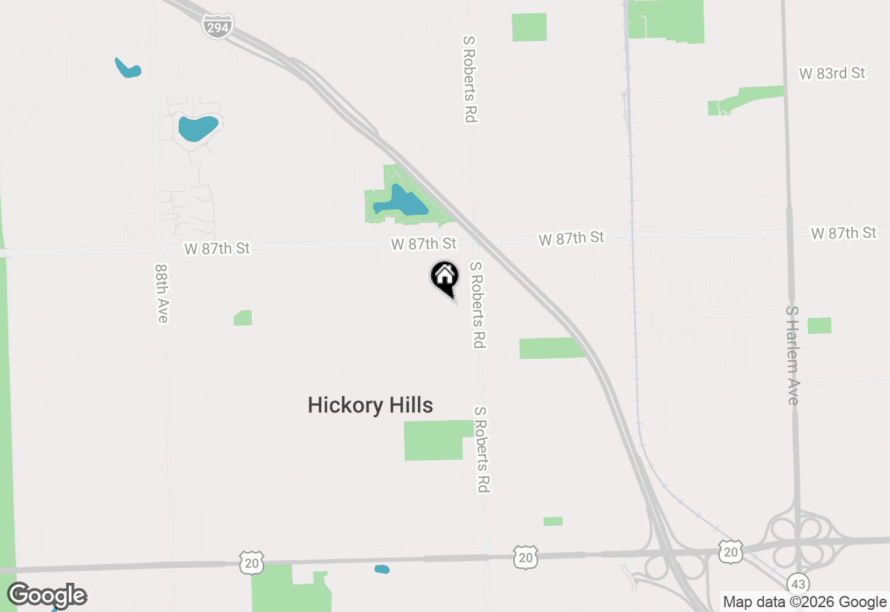 Map of 8053 W 88th Street, Hickory Hills, IL 60457