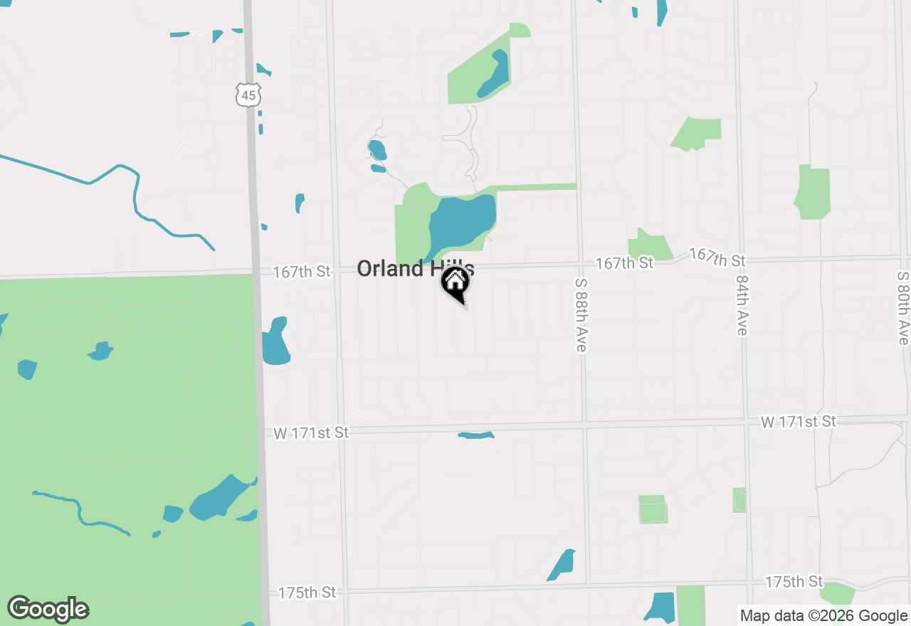 Map of 16798 91st Avenue, Orland Hills, IL 60477