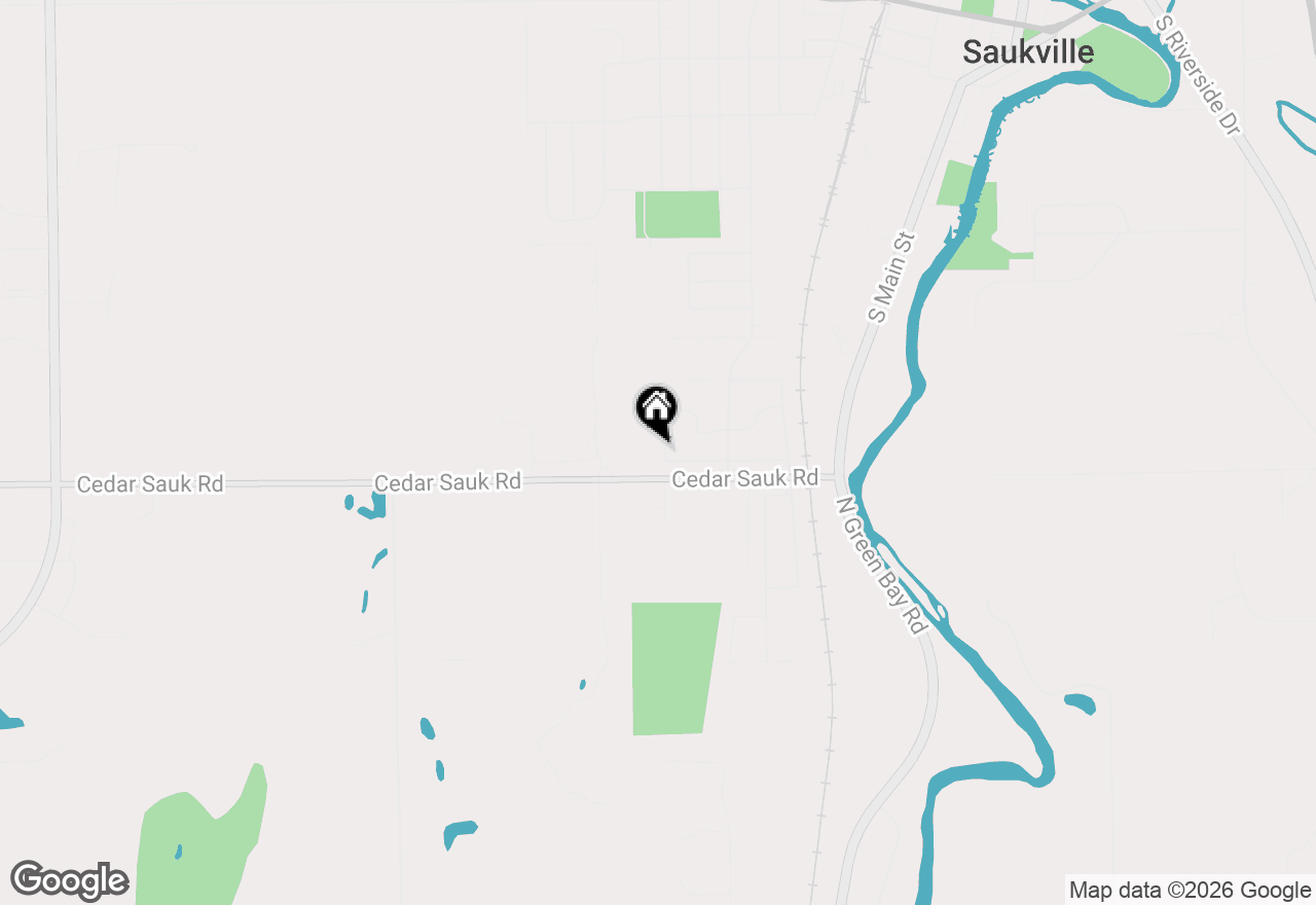 Map of 1049 S Glencrest Ct, Saukville, WI 53080