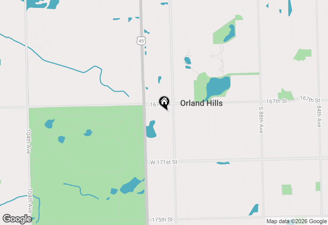 Map of 9421 Lindsay Street, Orland Hills, IL 60487