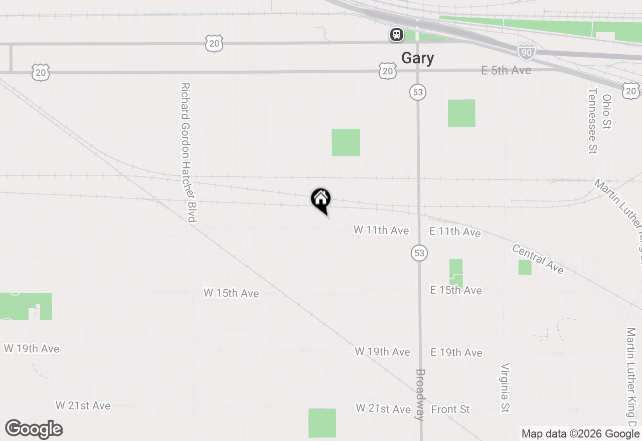 Map of 1072 Van Buren Street, Gary, IN 46402