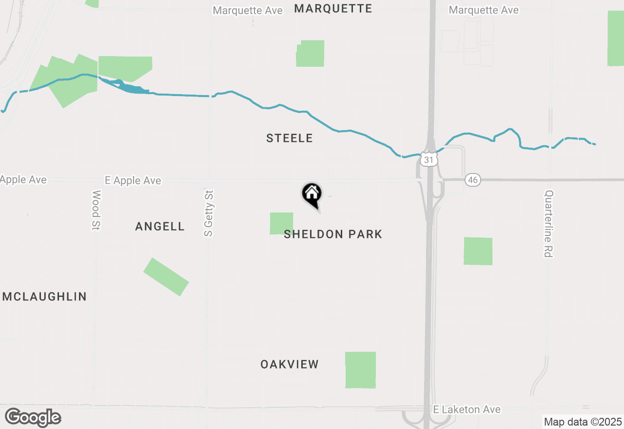 Map of 1112 Green Street, Muskegon, MI 49442