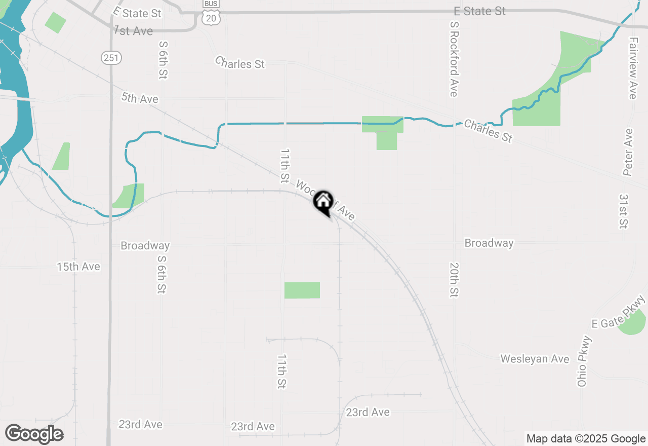 Map of 1732 13th Avenue, Rockford, IL 61104