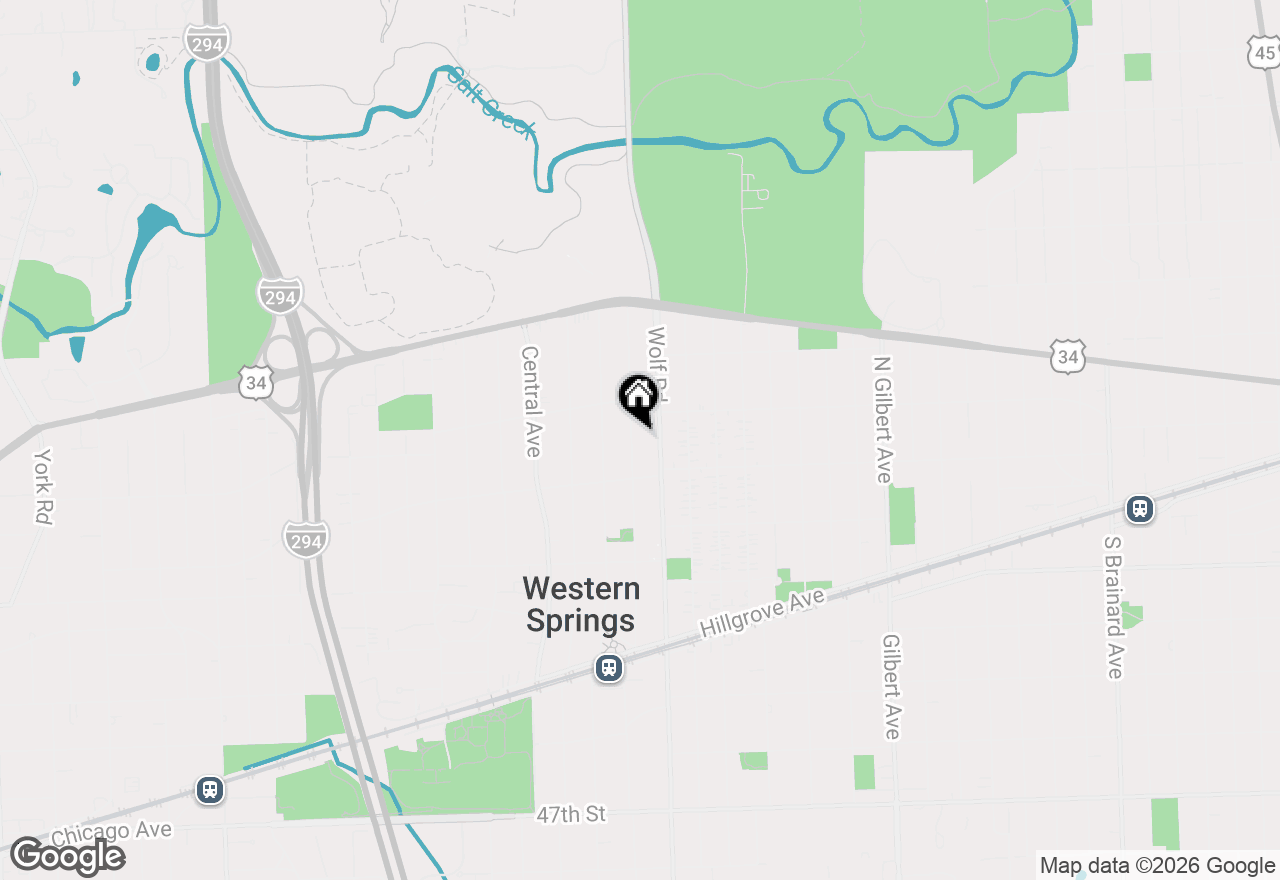 Map of (Address confidential), Western Springs, Illinois 60558