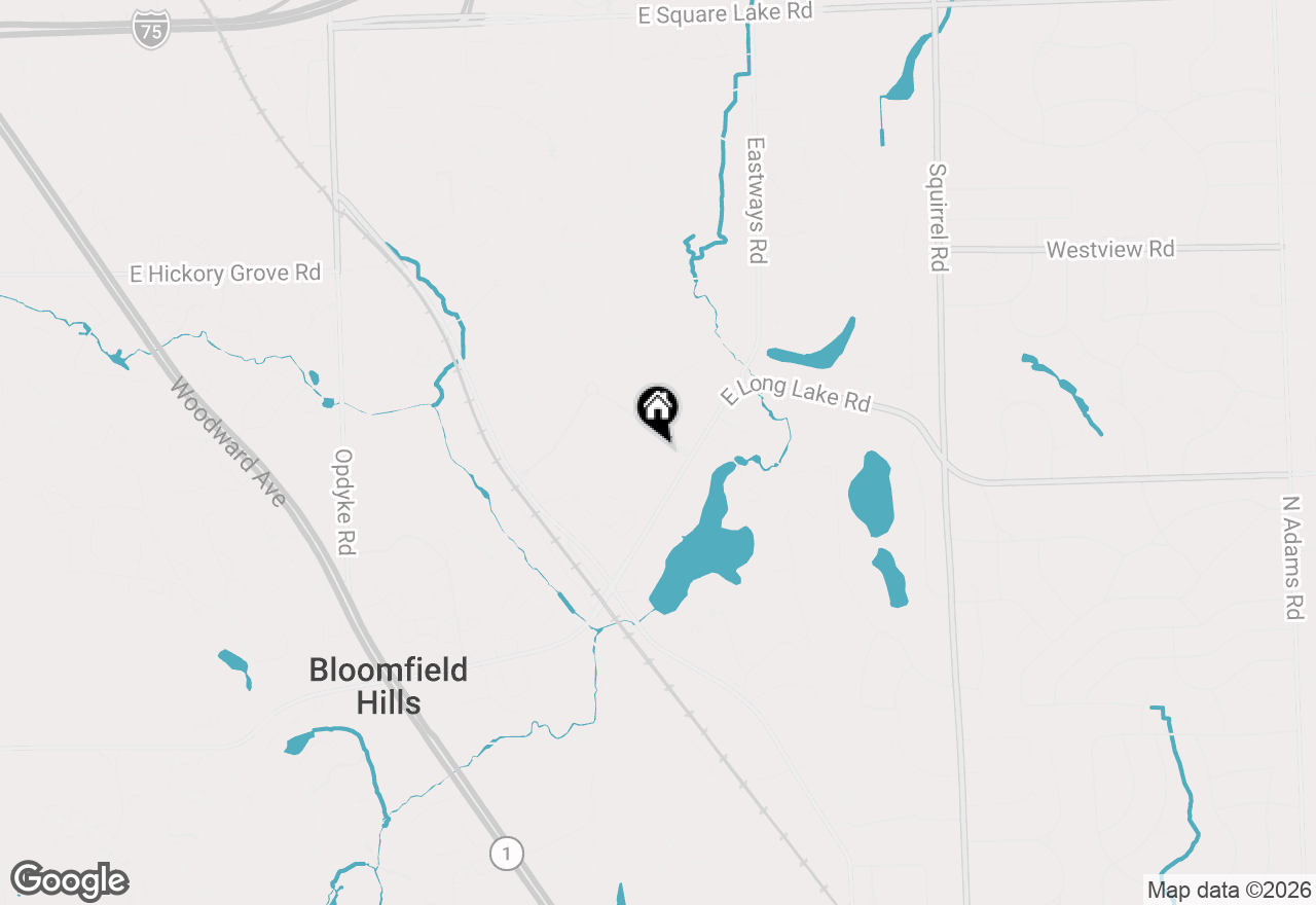Map of 600 Chase Lane, Bloomfield Hills, MI 48304