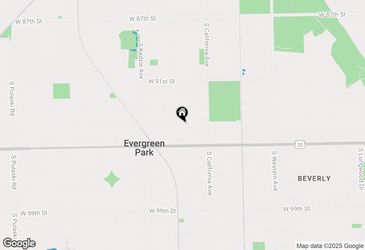 Map of 9344 S Richmond Avenue, Evergreen Park, IL 60805