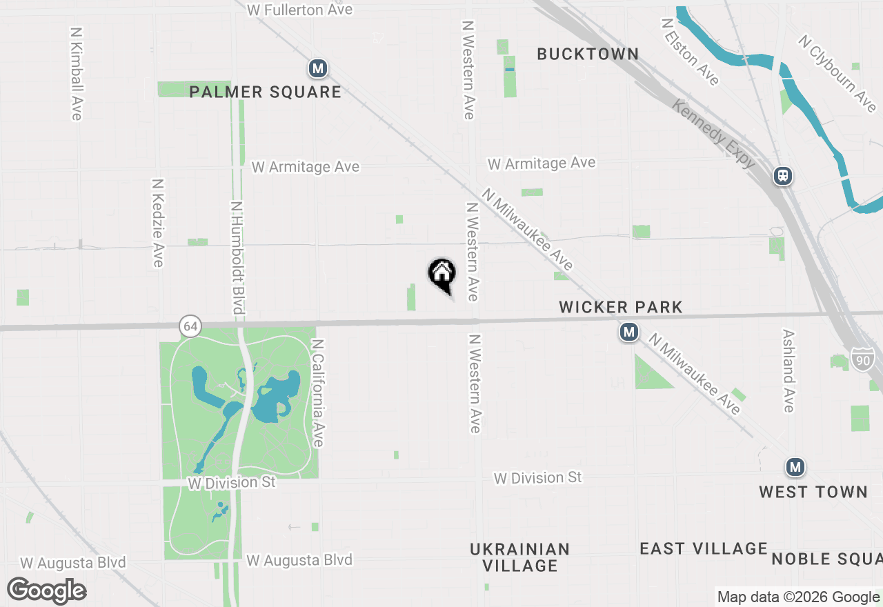 Map of 1627 N Campbell Avenue #1, Chicago, IL 60647