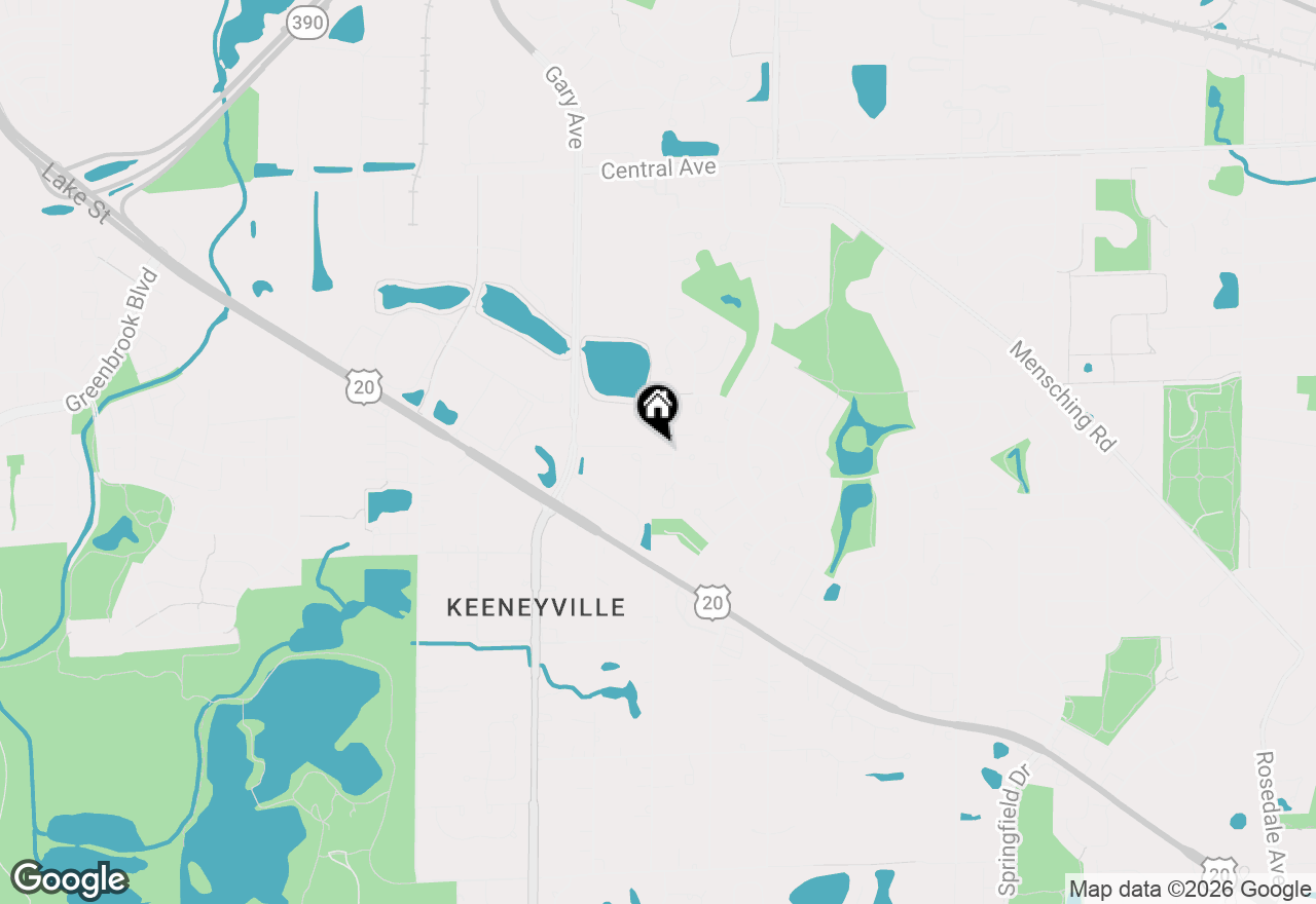 Map of 1392 Carriage Way, Roselle, IL 60172