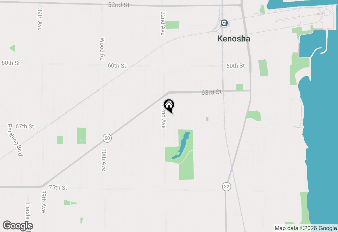Map of 6516 21st Ave, Kenosha, WI 53143