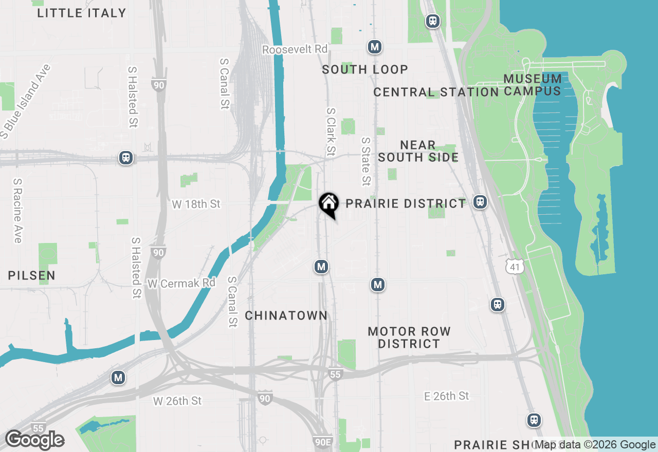 Map of 1900 S Clark Street #607, Chicago, IL 60616