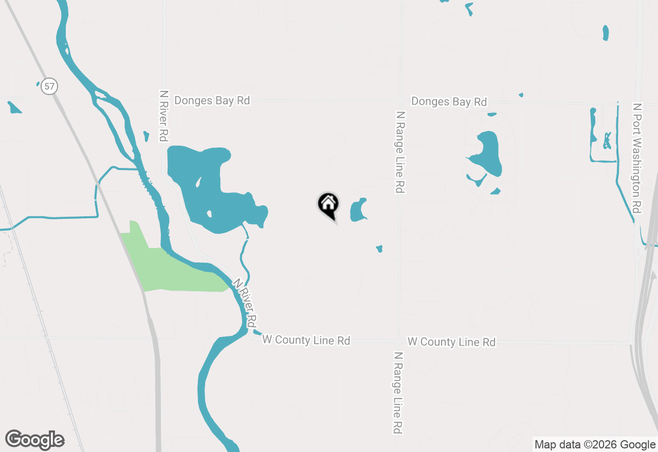 Map of 9944 N Lamplighter Ln, Mequon, WI 53092