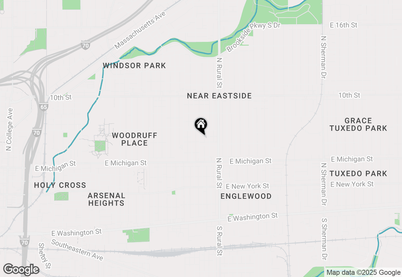 Map of 625 N Temple Avenue, Indianapolis, IN 46201