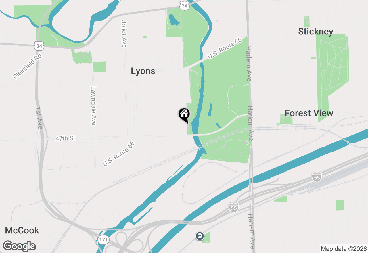 Map of 4615 Fishermans Terrace, Lyons, IL 60534