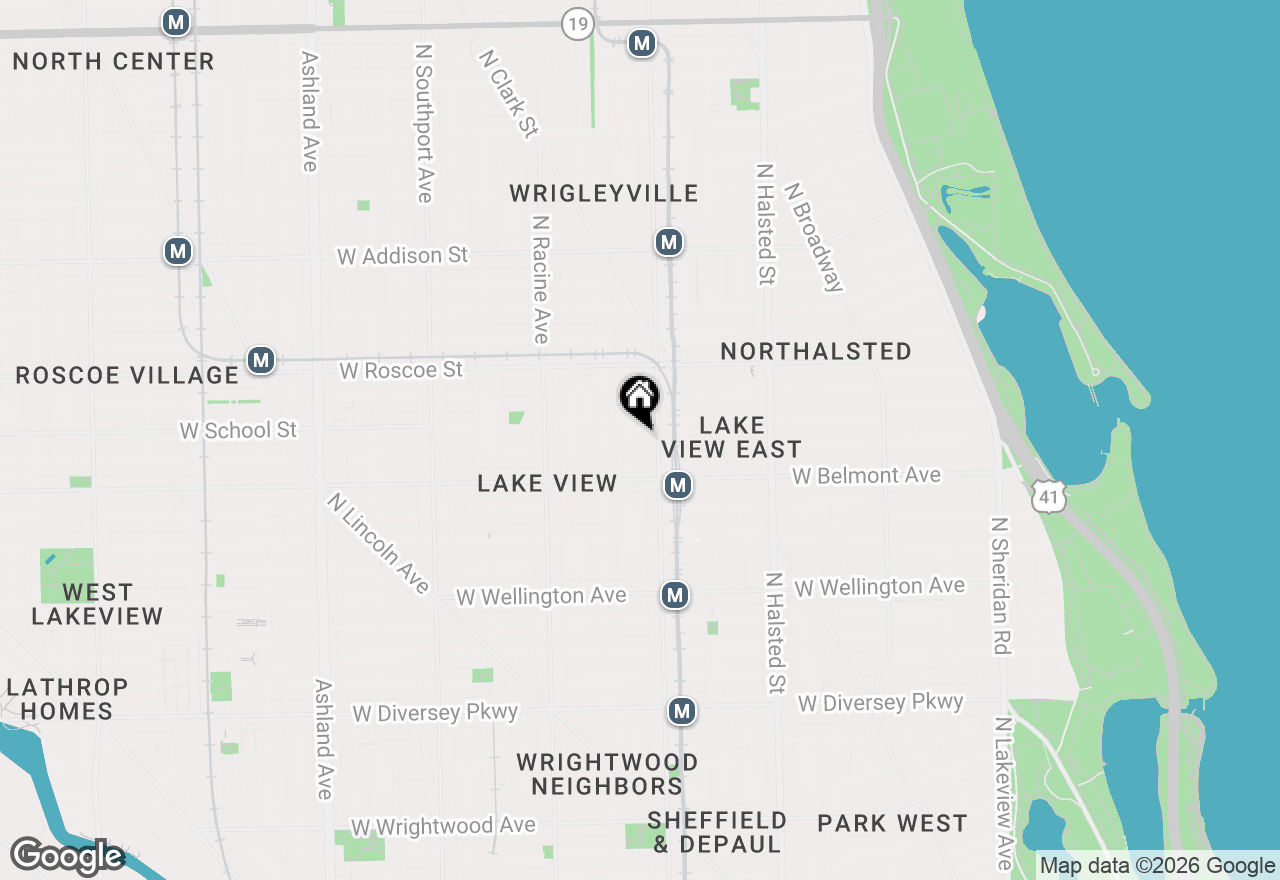 Map of 3243 N Kenmore Avenue #GARDEN, Chicago, IL 60657