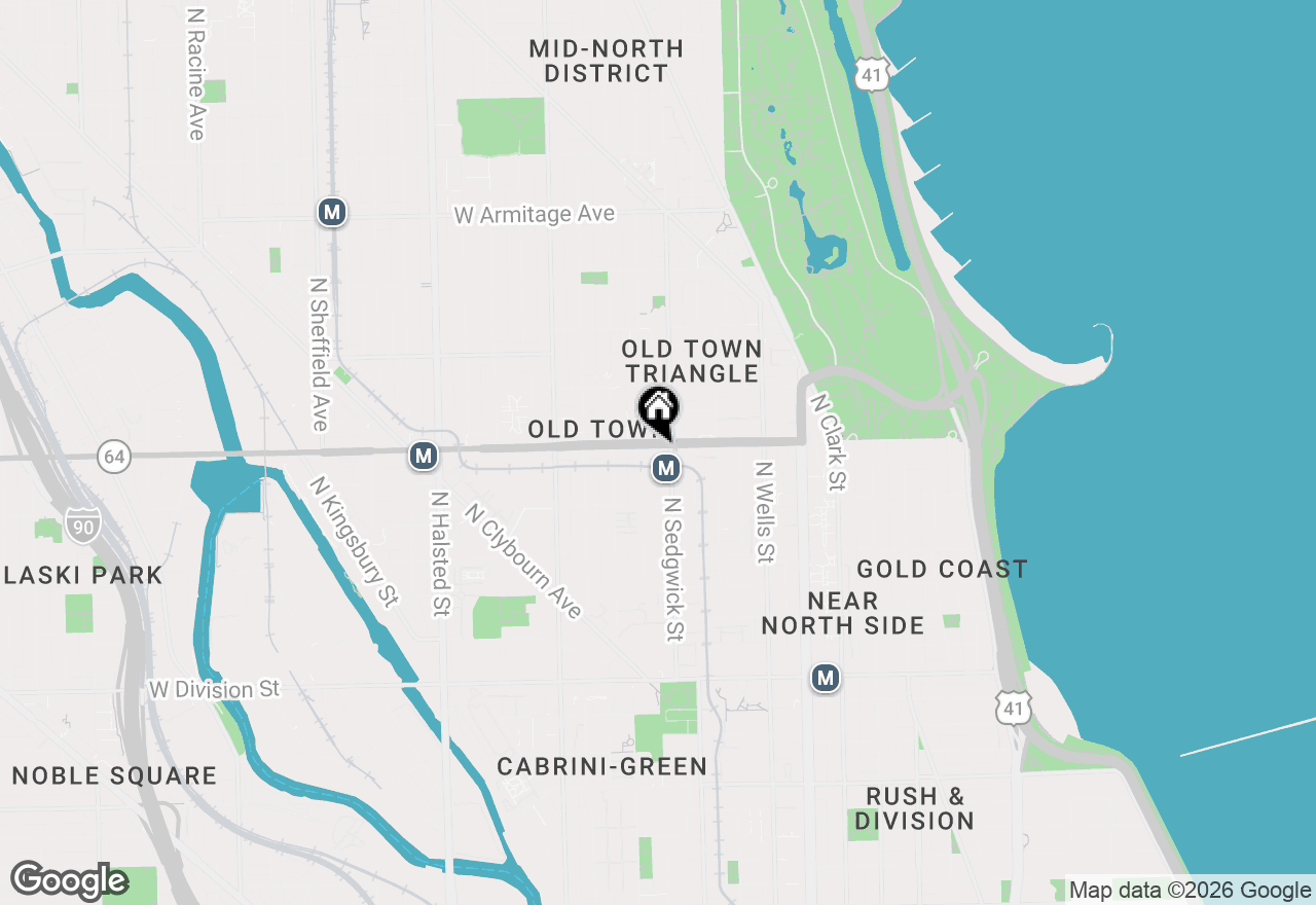 Map of 409 W North Avenue #5E, Chicago, IL 60610