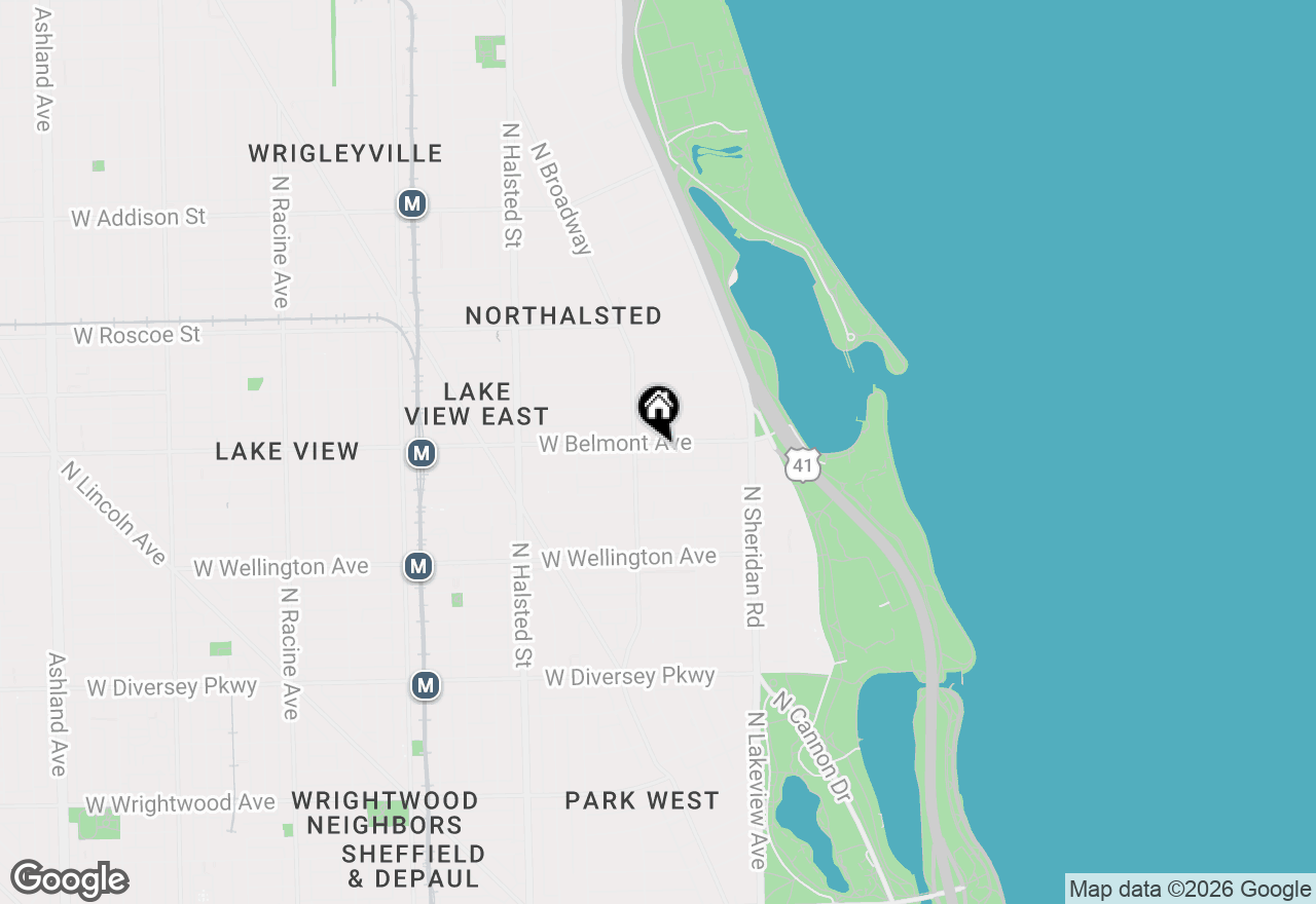 Map of 3172 N Cambridge Avenue #1, Chicago, IL 60657