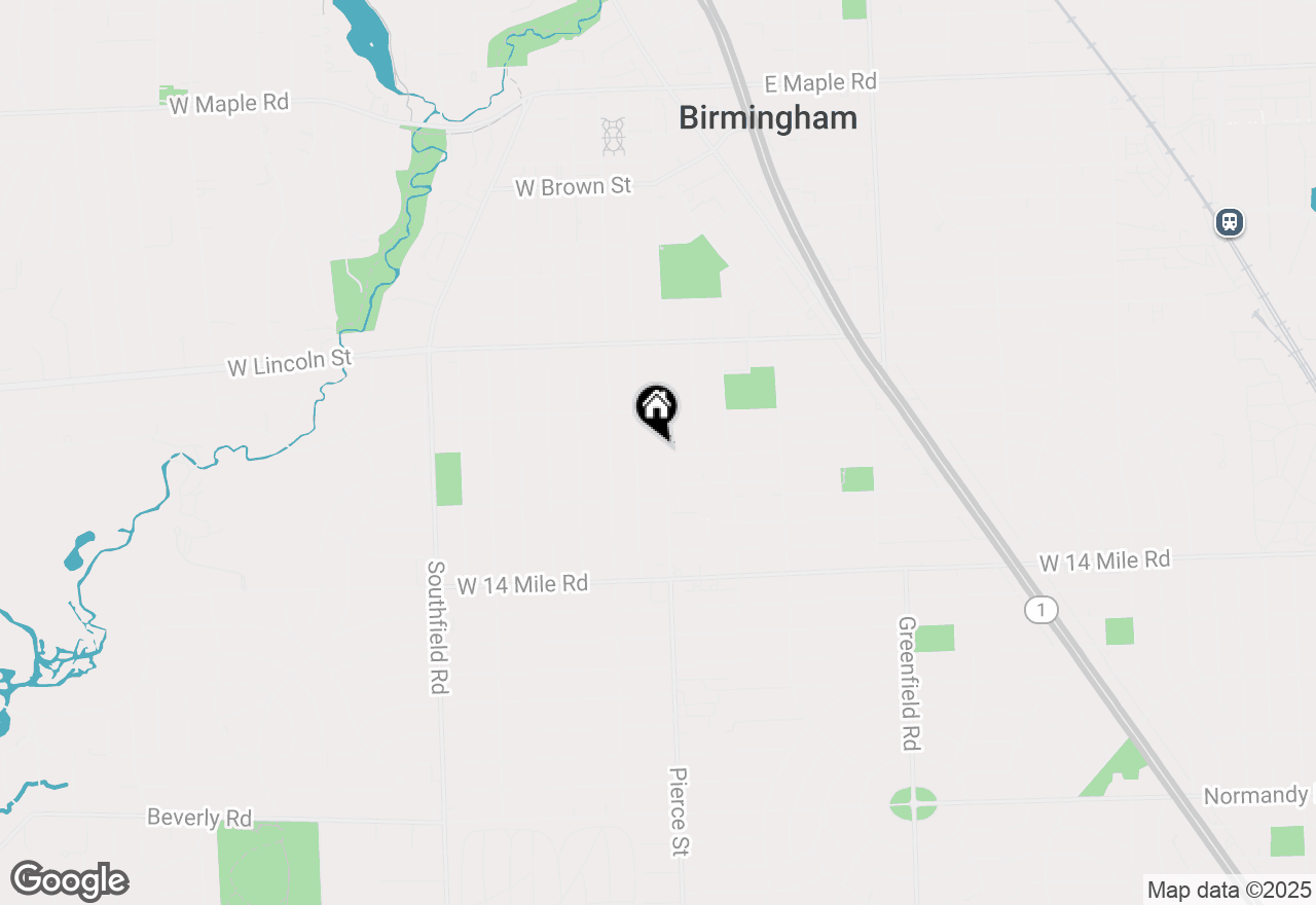 Map of 1492 Pierce Street, Birmingham, MI 48009