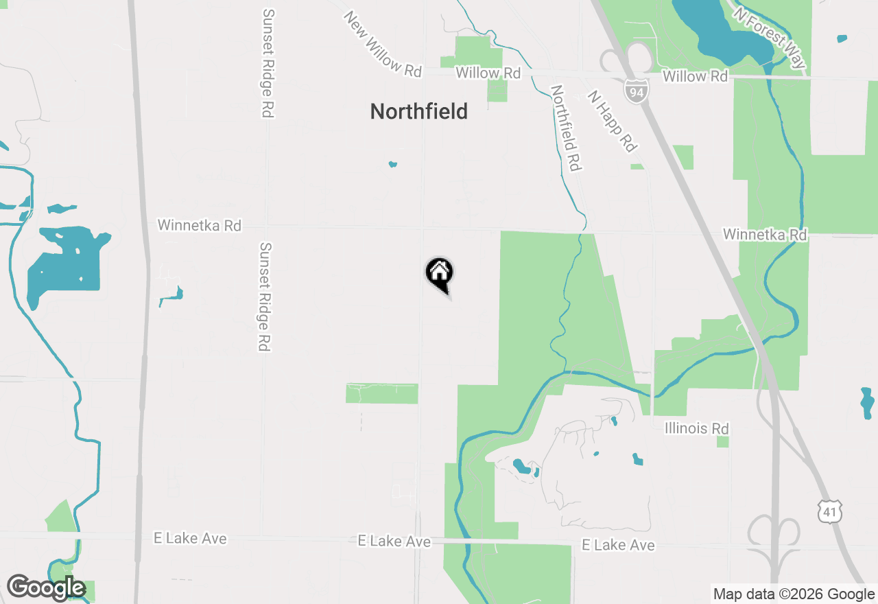 Map of 840 Queens Lane, Glenview, IL 60025