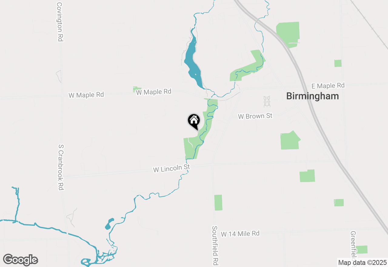 Map of 633 Hawthorne Street, Birmingham, MI 48009