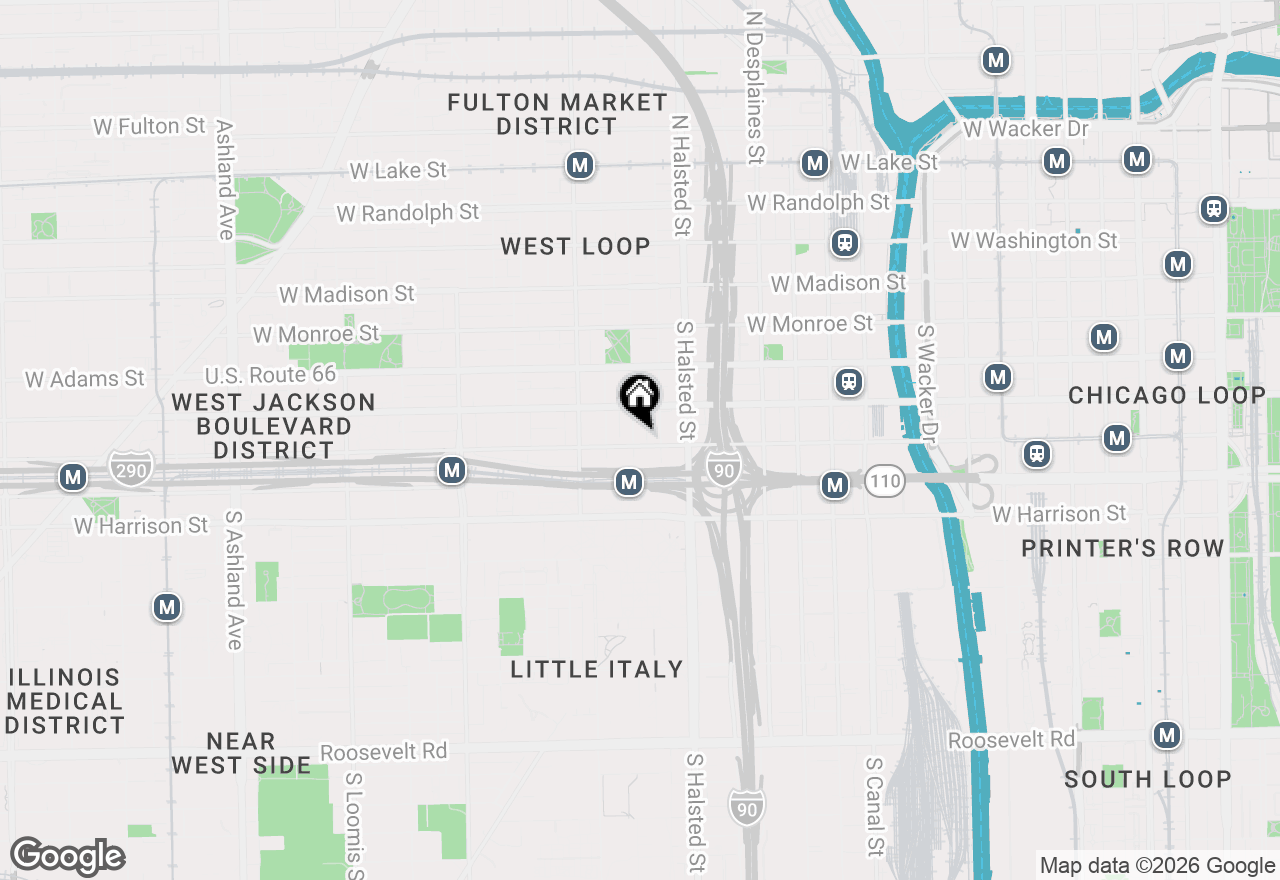 Map of 331 S Peoria Street #105, Chicago, IL 60607