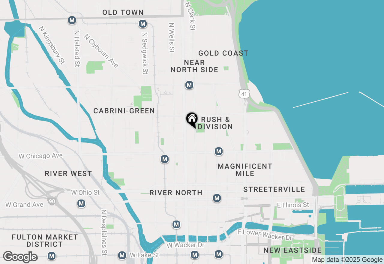 Map of 105 W Delaware Place #D, Chicago, IL 60610