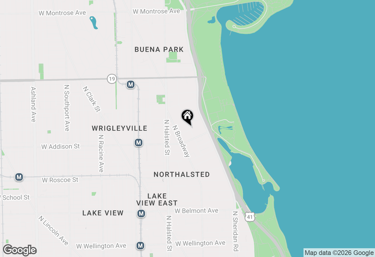 Map of 3640 N Pine Grove Avenue #1W, Chicago, IL 60613