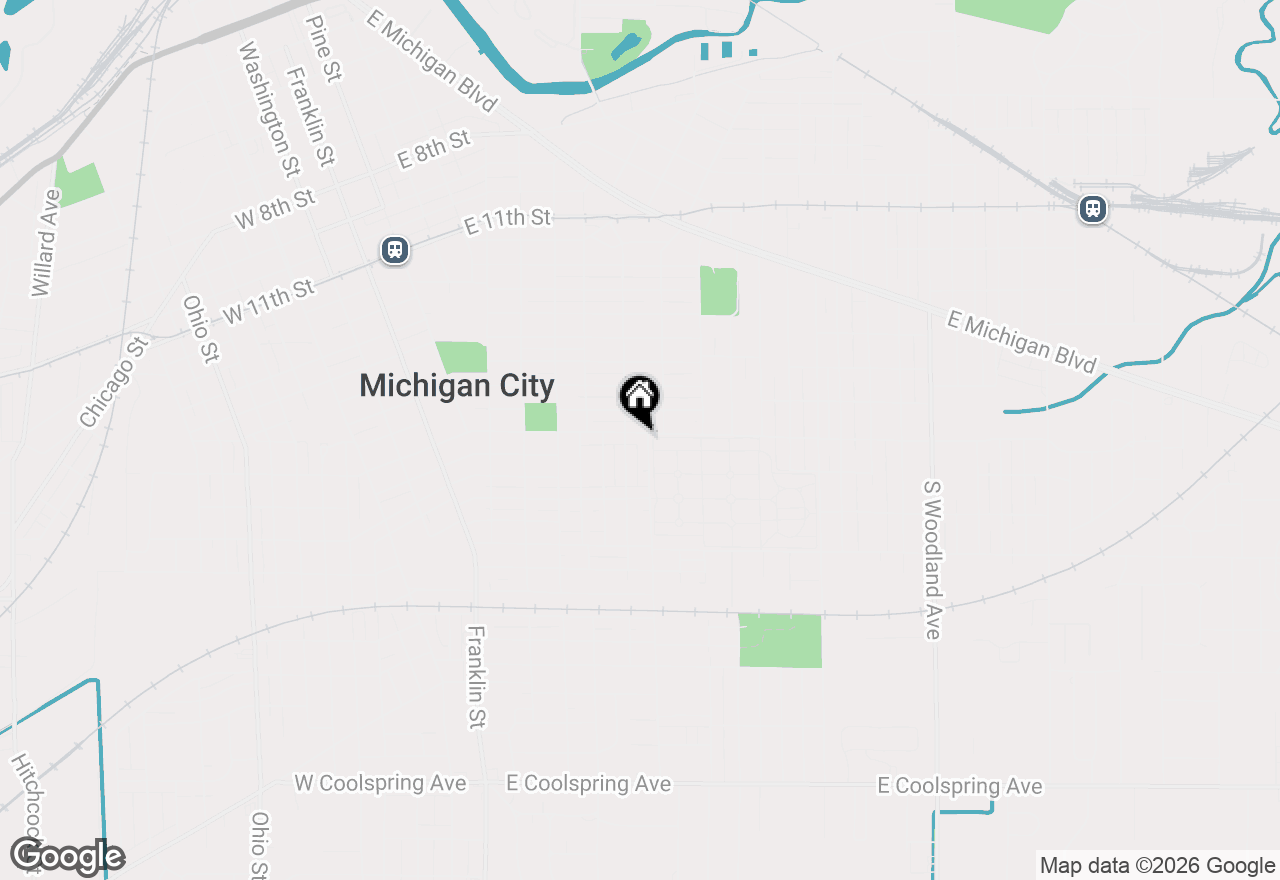 Map of 711 E Barker Avenue, Michigan City, IN 46360