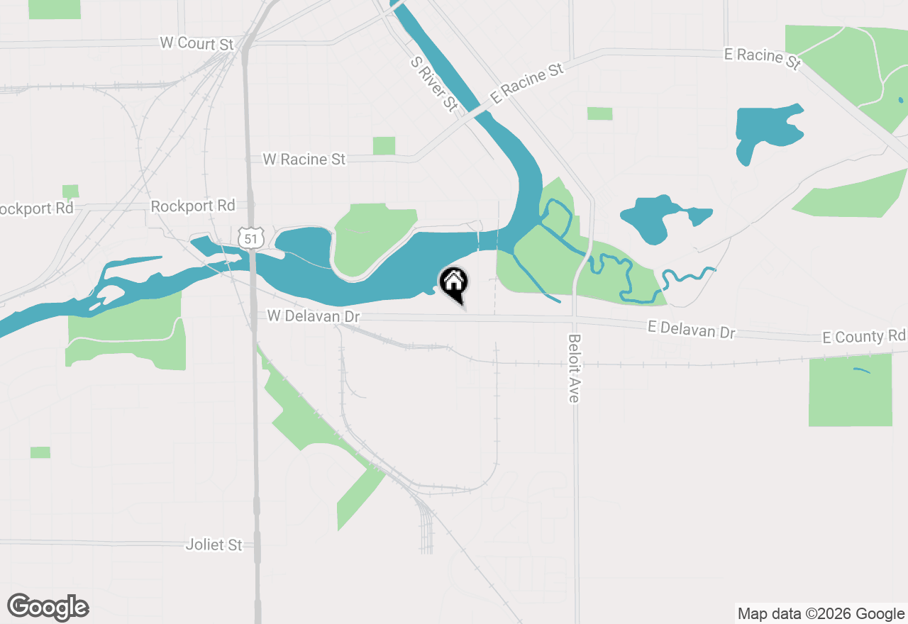 Map of 428 W Delavan Drive, Janesville, WI 53546