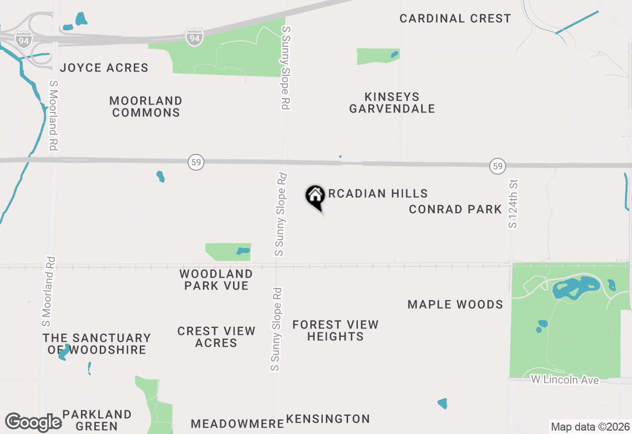 Map of 1636 S Triangle Ave, New Berlin, WI 53151