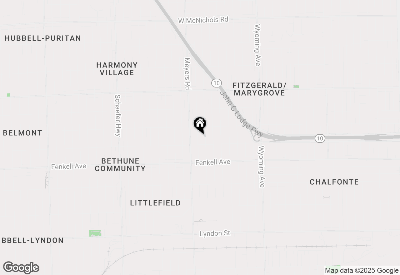 Map of 15454 Manor Street, Detroit, MI 48238