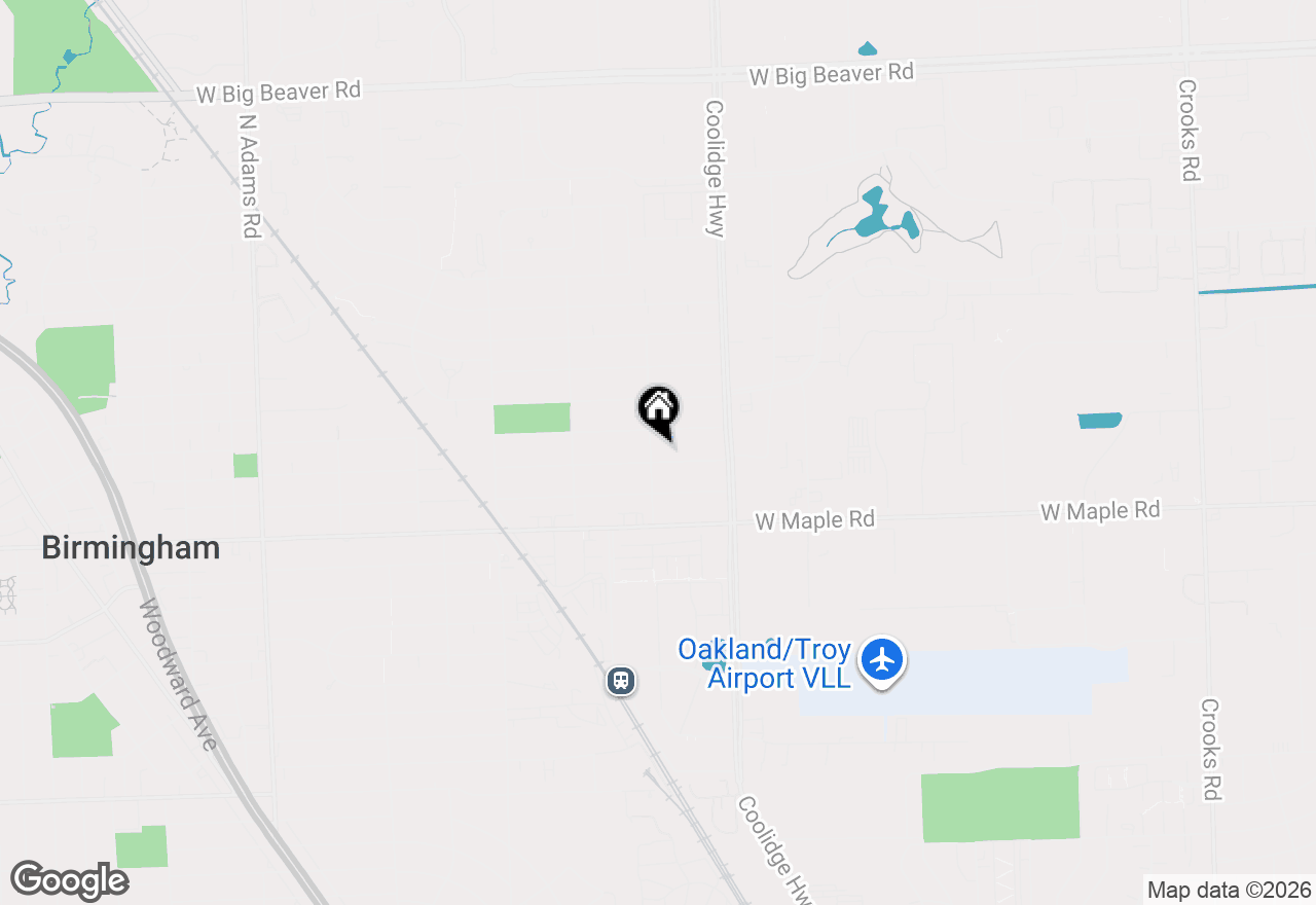 Map of 2635 Dorchester Road, Birmingham, MI 48009