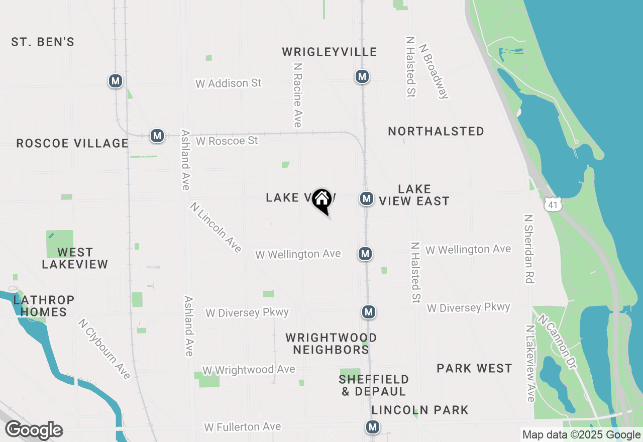 Map of 1114 W Barry Avenue #1, Chicago, IL 60657