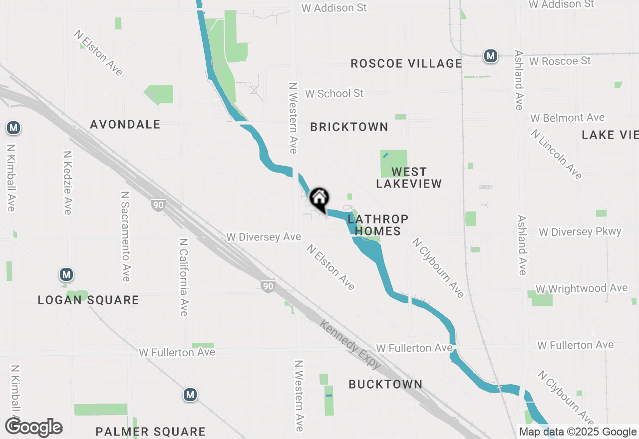 Map of 2254 W Wolfram Street, Chicago, IL 60618