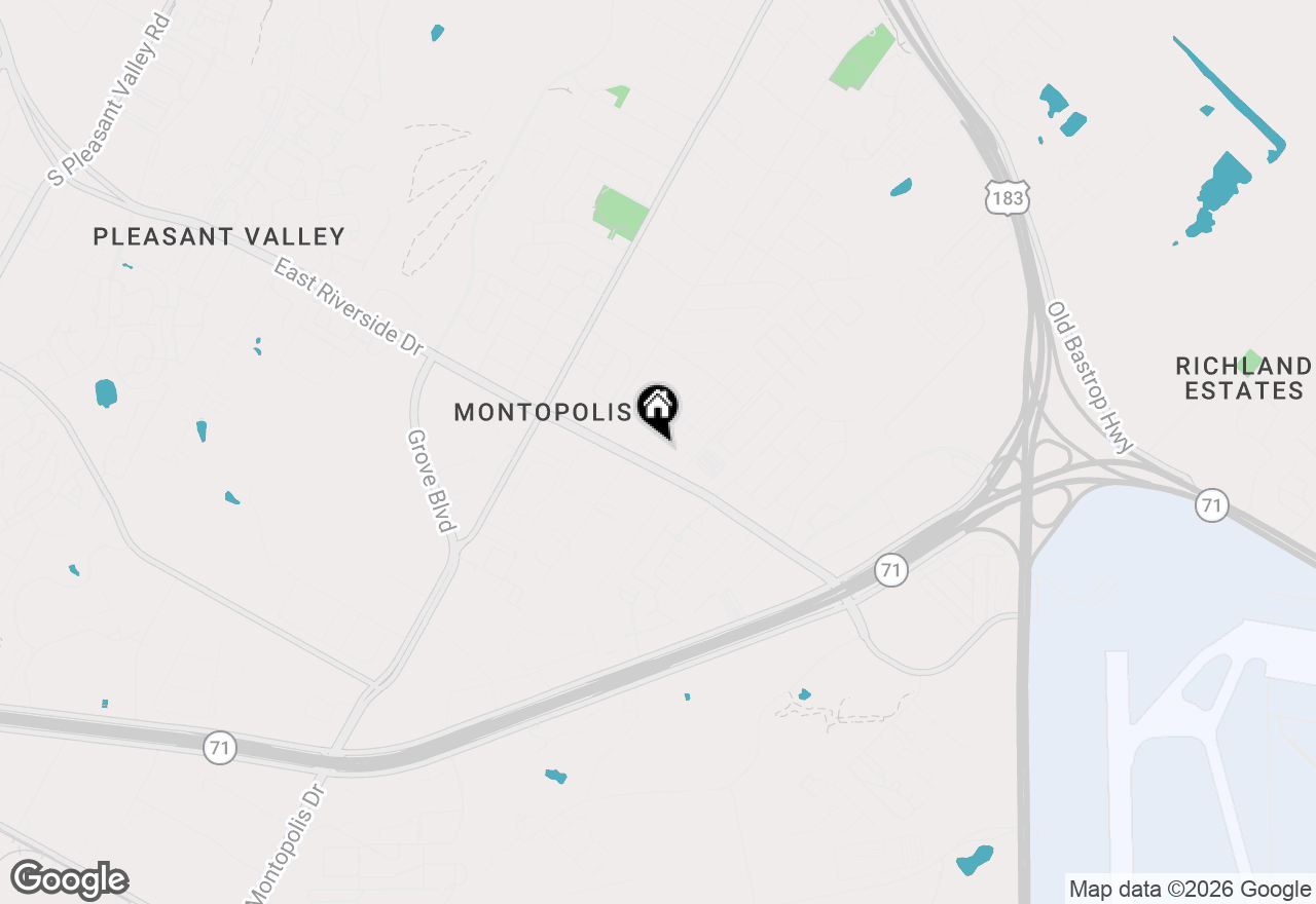 Map of 6814 E Riverside Dr #104, Austin, TX 78741